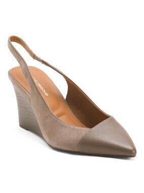 ANDRE ASSOUS Leather Laina Wedges